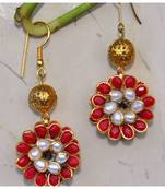Red Pacchi Dangler Earrings