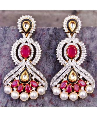 Multigemstone Kundan Dangler Earrings 1
