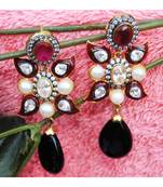 Onyx Ruby Dangler Earrings