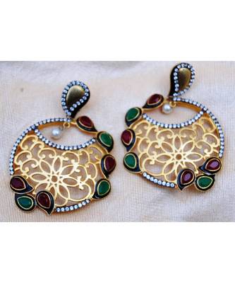 Traditional Gold Dangler Earrings 1