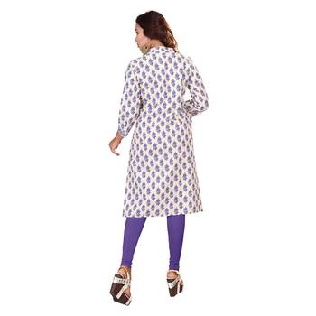 Blue printed cotton kurti 2