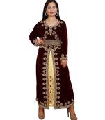 Multicolor Georgette Embroidered Zari Work Islamic-Kaftans