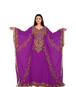 Pink Georgette Embroidered Zari Work Islamic-Kaftans
