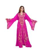 Pink Georgette Embroidered Zari Work Islamic-Kaftans