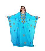 Turquoise Georgette Embroidered Zari Work Islamic-Kaftans