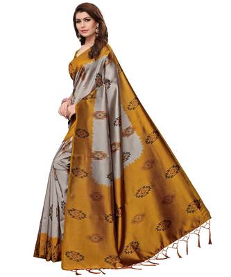 Combo Of 3 Poly Silk Multicolor Printed Women's Saree With blouse 10