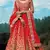 Provocative Red Dori & Sequins Embroidered Semi Stitched Net Lehenga