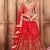 Provocative Red Dori & Sequins Embroidered Semi Stitched net Lehenga