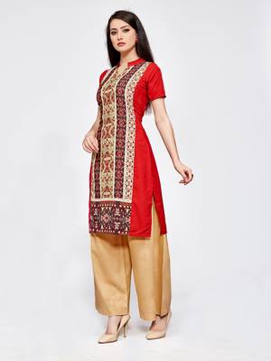 Multicolor printed crepe kurti 3