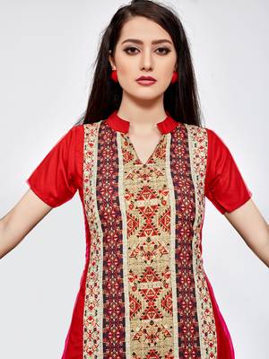 Multicolor printed crepe kurti 4