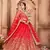 Provocative Red Dori & Sequins Embroidered Semi Stitched net Lehenga