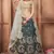 Green Dori and Sequins Embroidered Art Silk Semi Stitched bridal lehenga