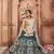 Green Dori and Sequins Embroidered Art Silk Semi Stitched bridal lehenga