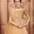 Beige Embroidered Net Semi Stitched wedding lehenga