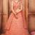 Peach zari and sequins embroidered georgette Semi Stitched Lehenga choli for wedding