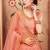 Peach zari and sequins embroidered georgette Semi Stitched Lehenga choli for wedding