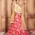 Pink Thread, Zari and Sequins Embroidered Silk Semi Stitched bridal lehenga