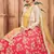 Pink Thread, Zari and Sequins Embroidered Silk Semi Stitched bridal lehenga