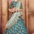 Glamorous Rama Green Zari and Sequins Embroidered Art Silk Semi Stitched Ethnic Lehenga for wedding