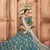 Glamorous Rama Green Zari and Sequins Embroidered Art Silk Semi Stitched Ethnic Lehenga for wedding