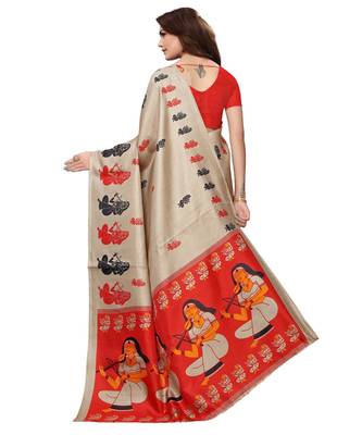 Combo Of 2 Poly Silk Multicolor Printed Women's Saree 3