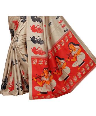 Combo Of 2 Poly Silk Multicolor Printed Women's Saree 4