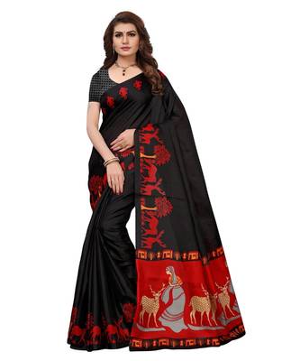 Combo Of 5 Poly Silk Multicolor Printed Women's Saree 2
