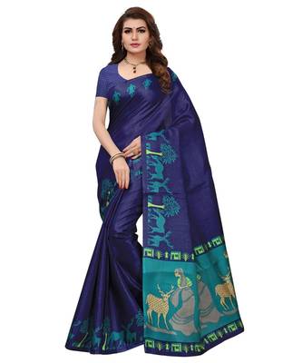 Combo Of 5 Poly Silk Multicolor Printed Women's Saree 3