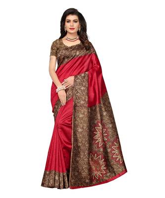Combo Of 5 Poly Silk Multicolor Printed Women's Saree 4