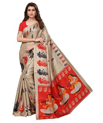 Combo Of 5 Poly Silk Multicolor Printed Women's Saree 6