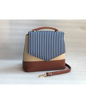 Stripe Satchel Sling 2