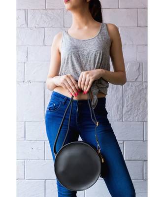 Black Circular Bag 2