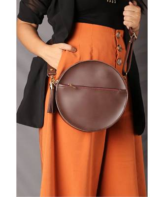 Brown Circular Bag 1