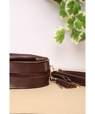 Brown Circular Bag 5