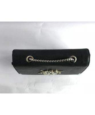 Black Square Embroidered Clutch Sling 5