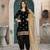Black embroidered velvet salwar with dupatta