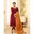 Maroon & Orange Satin Georgette Women's Salwar Suit With Banarasi Dupatta