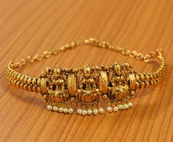Gold pearl bajuband 1
