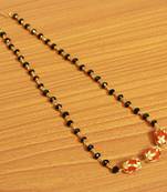 Orange Crystal Mangalsutra