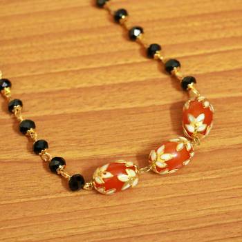 Orange Crystal Mangalsutra 2
