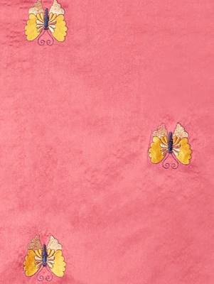 Pink embroidered bhagalpuri silk saree with blouse 3