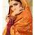 Maroon & Orange Satin Georgette Women's Salwar Suit With Banarasi Dupatta
