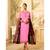Baby Pink & Maroon Satin Georgette Women's Salwar Suit With Banarasi Dupatta