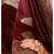 Baby Pink & Maroon Satin Georgette Women's Salwar Suit With Banarasi Dupatta