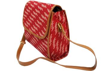Shree Shyam Product Cotton Printed Red Sling Bag 3