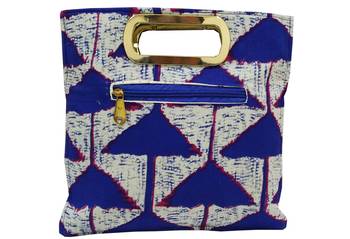 Shree Shyam Product Cotton Printed Blue Hand Bag 3