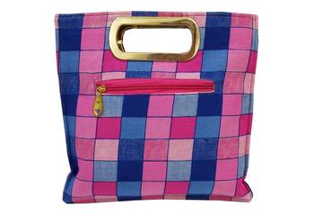 Shree Shyam Product Cotton Printed Pink Hand Bag 3