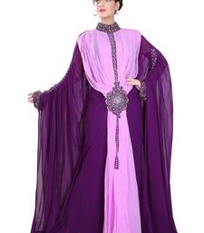 Multicolor embroidered georgette islamic-kaftans