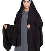 Rayon Black Irani Chadar Rida Hijab With Detachable Nose Piece