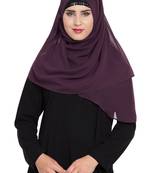 Purple Georgette Ready To Wear Instant Hijab